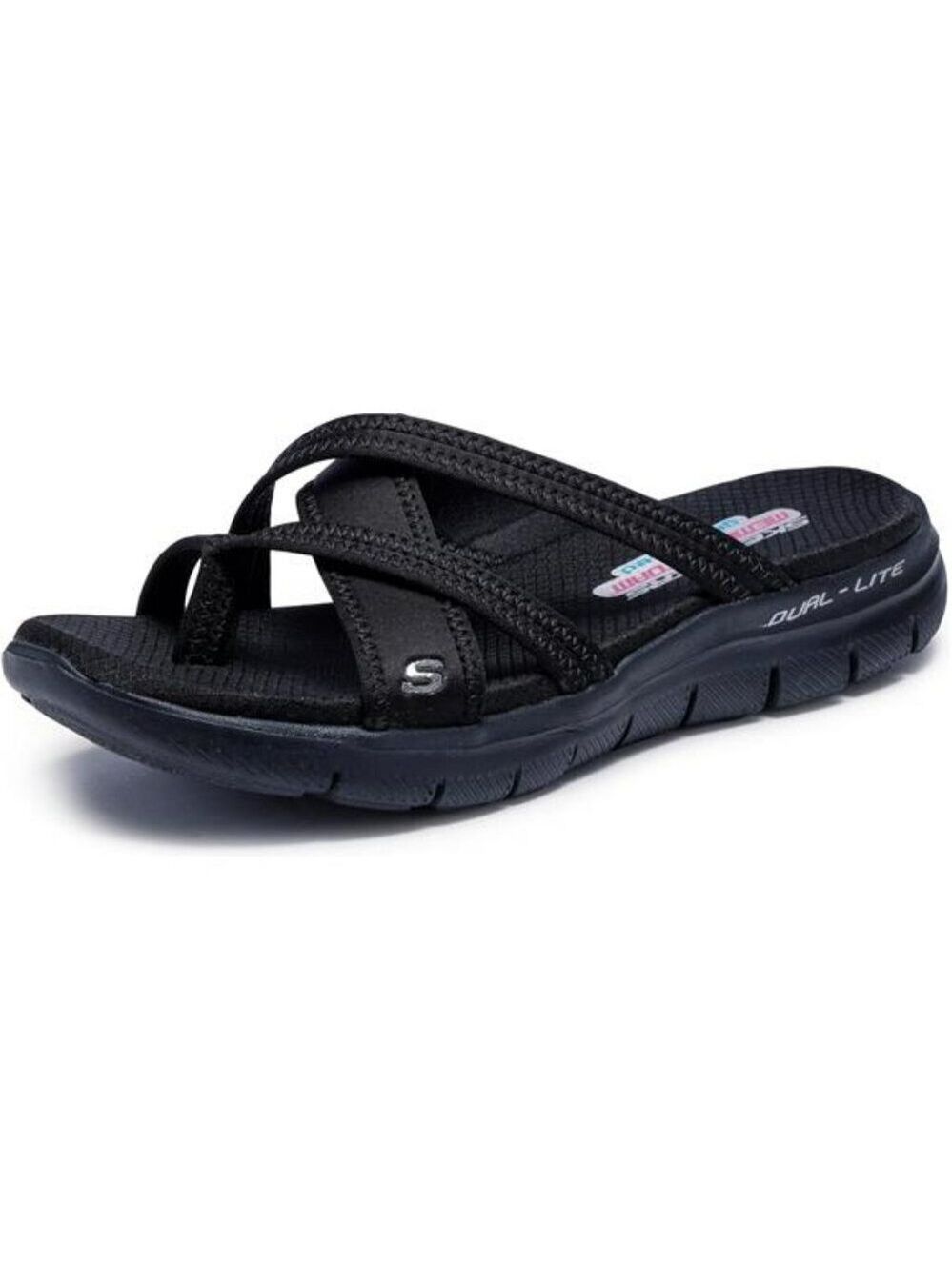 Womens Flex Sport Sandals Cushioned Knit Slip On Lightweight Walking Shoes